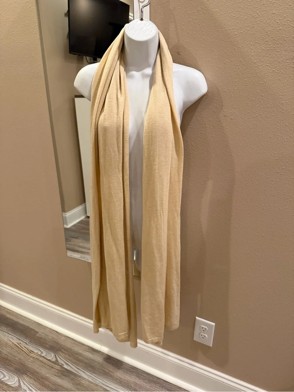 Source Unknown Cream Lightweight Scarf